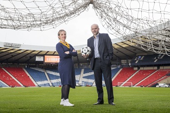 28/4/16 HAMPDEN PARK Keli Mitchell Frame Director, Kenny Jamieson from SFA