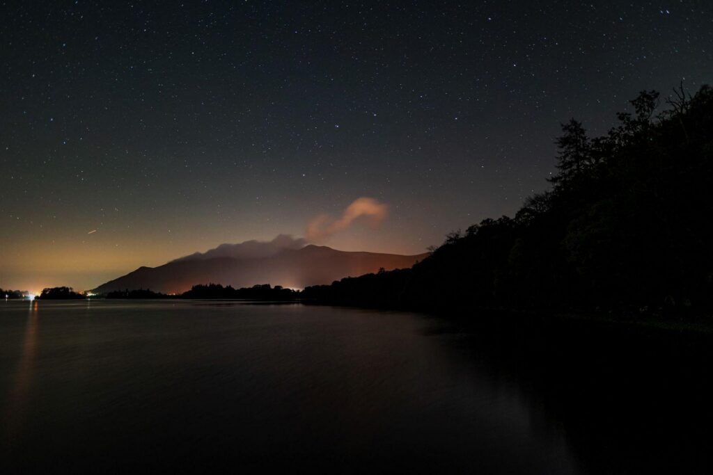 Derwentwater by night with Skiddaw in background-1
