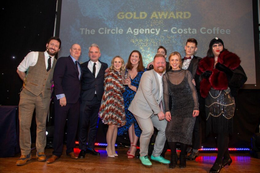 SpaceandPeople's Andrew Bodwick presented the award to Circle and Costa Coffee